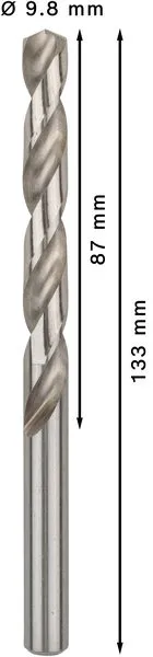 PRO Metal HSS-G burgija za metal 9,8×87×133 mm, 5 kom 2608595338