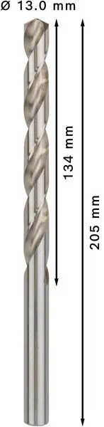 PRO Metal HSS-G spiralna burgija velike dužine, 13×134×205 mm, 5 kom. 2608596835