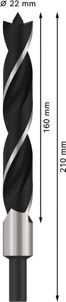 PRO Wood spiralna burgija za drvo 22×160×210 mm 2608597204