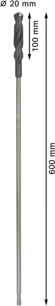 PRO Wood HSS Installation burgija, 20×100×600 mm, SDS plus 2608597411