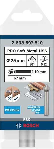 PRO Soft Metal HSS upuštač 25×67 mm, M12 2608597510