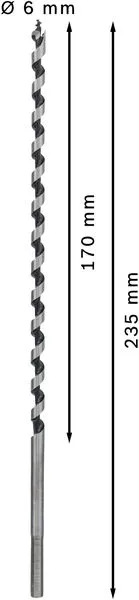 PRO Wood zmijolika burgija 6×170×235 mm 2608597622