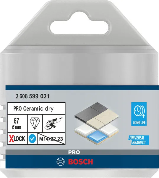 PRO Ceramic dijamantska kruna za suvo bušenje 67×35 mm, X-Lock 2608599021