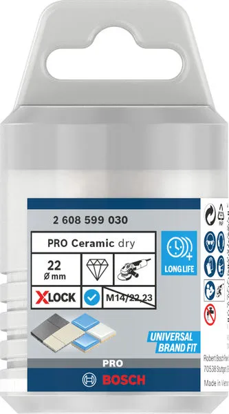 PRO Ceramic dry Core Cutter, 22×35 mm, X-Lock 2608599030