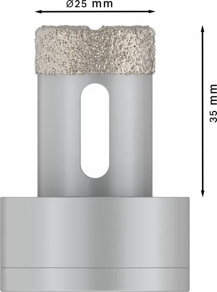 PRO Ceramic dijamantska kruna za suvo bušenje 25×35 mm, X-Lock 2608599031
