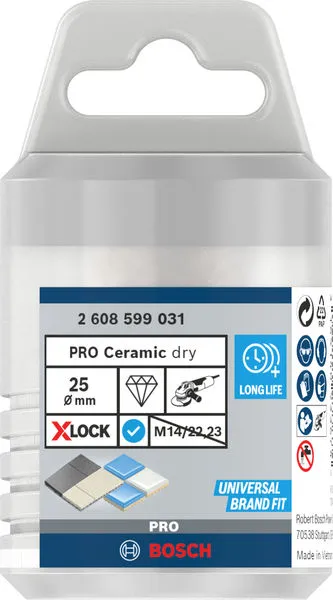 PRO Ceramic dijamantska kruna za suvo bušenje 25×35 mm, X-Lock 2608599031