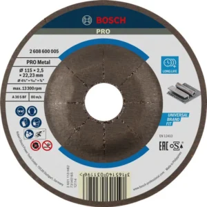 Bosch PRO Metal rezna ploča 115×2,5×22,23 mm, sa uvučenim centrom, oSa 2608600005