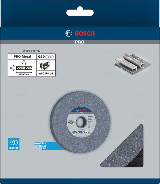PRO Metal brusno tocilo 200×25×32 mm, G60 2608600112