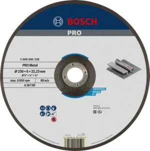 Bosch PRO Metal lepljeni brusni disk 230×6×22,23 mm, oSa 2608600228