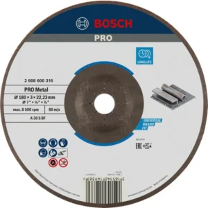 Bosch PRO Metal lepljena rezna ploča, 180×3×22,23 mm, oSa 2608600316