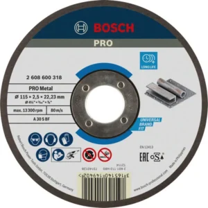 Bosch PRO Metal lepljena rezna ploča 115×2,5×22,23 mm, oSa 2608600318