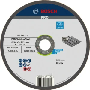 Bosch PRO Stainless Steel rezna ploča, 180×3×22,23 mm 2608600322