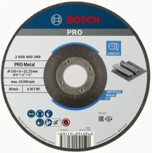 Bosch PRO Metal lepljeni brusni disk 150×6×22,23 mm, oSa 2608600389