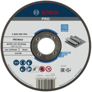 Bosch PRO Metal lepljena rezna ploča 125×2,5×22,23 mm, oSa 2608600394