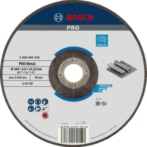 Bosch PRO Metal lepljeni brusni disk, 180×4,8×22,23 mm 2608600538