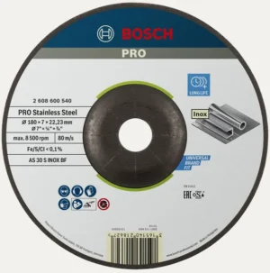 Bosch PRO Stainless Steel brusni disk 180×6×22,23 mm 2608600540