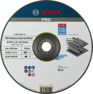 Bosch PRO Stainless Steel and Metal lepljena rezna ploča 230×1,9×22,23 mm, sa uvučenim centrom 2608600711