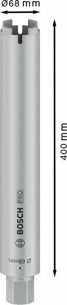 PRO Dijamantska kruna za suvo bušenje betona 68×400 mm, 1 1/4 inča UNC 2608601406