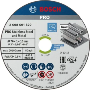 Bosch PRO Stainless Steel and Metal lepljena rezna ploča 76×1×10 mm 2608601520