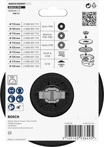 PRO nosač, tvrdi, 115 mm, X-Lock 2608601713