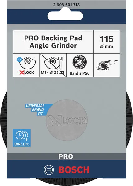 PRO nosač, tvrdi, 115 mm, X-Lock 2608601713