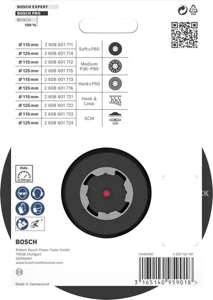 PRO Backing Pad X-Lock, 125 mm, čičak traka 2608601722