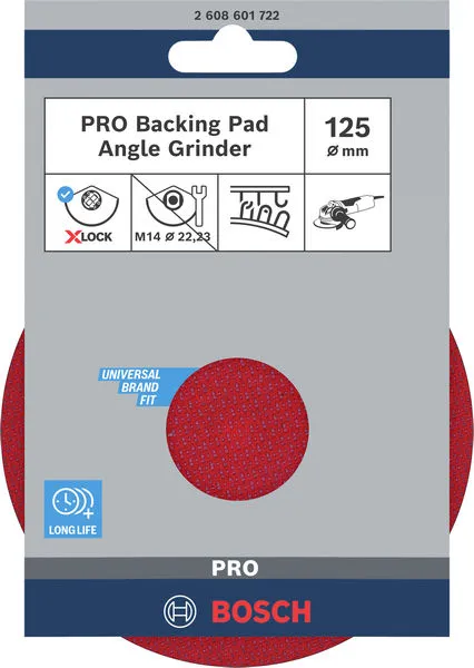 PRO Backing Pad X-Lock, 125 mm, čičak traka 2608601722