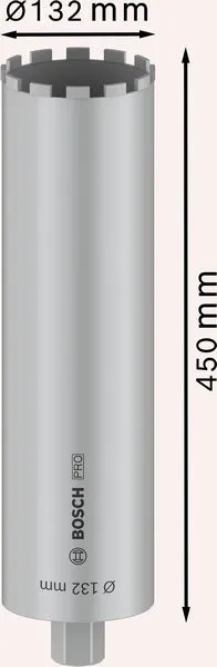 PRO dijamantska kruna za mokro bušenje 132×450 mm, 1 1/4 inča UNC 2608601742