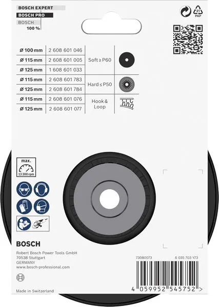 PRO nosač, tvrdi, 115 mm, M14 2608601783