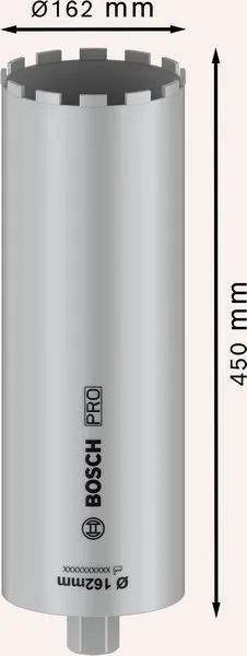 PRO Core Cutter wet, 162×450 mm, 1 1/4" UNC 2608601799