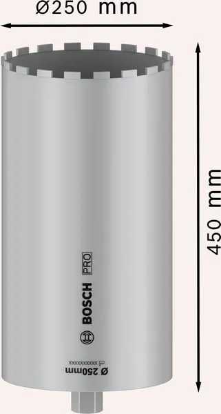 PRO Core Cutter wet, 250×450 mm, 1 1/4" UNC 2608601801