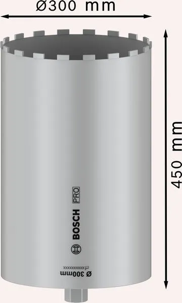 PRO Core Cutter wet, 300×450 mm, 1 1/4" UNC 2608601802