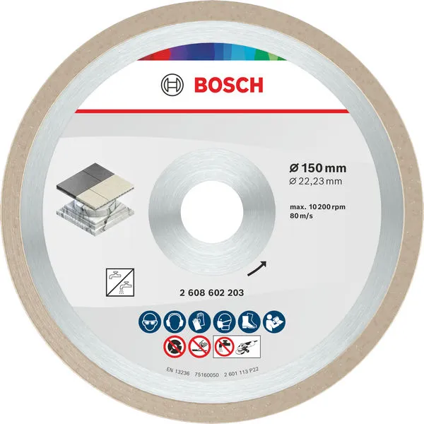 Bosch Ceramic Dijamantska rezna ploča 150×7 mm, otvor 22,23 mm 2608602203