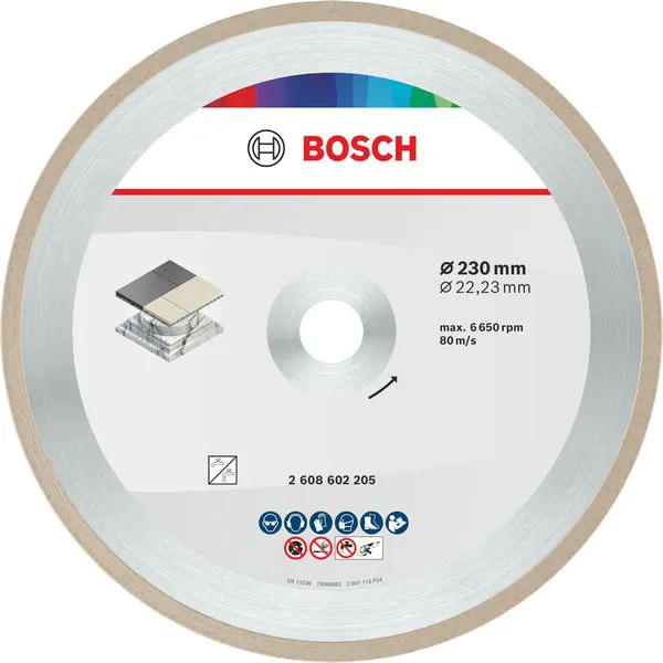 Bosch Ceramic Dijamantska rezna ploča 230×7 mm, otvor 22,23 mm 2608602205