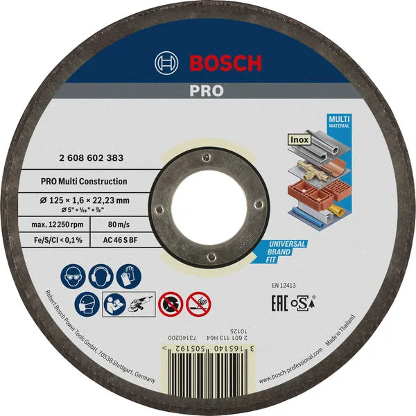 Bosch PRO Multi Material rezna ploča 125×1,6×22,23 mm 2608602383