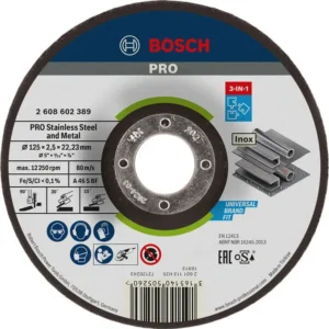 Bosch PRO Stainless Steel and Metal 3-in-1 Disc, 125×2,5×22,23 mm 2608602389