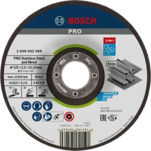 Bosch PRO Stainless Steel and Metal 3-in-1 Disc, 125×2,5×22,23 mm 2608602389