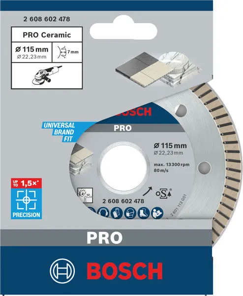 PRO Ceramic dijamantska rezna ploča 115×22,23 mm 2608602478