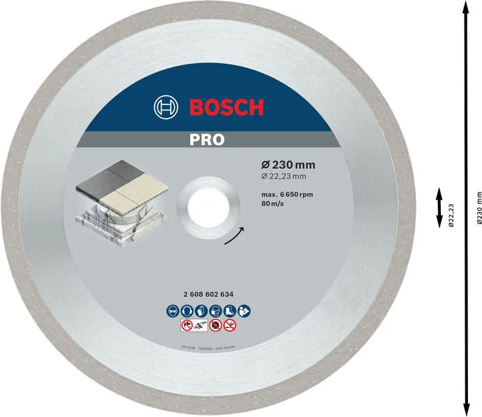 PRO Ceramic dijamantska rezna ploča, 230×22,23 mm 2608602634