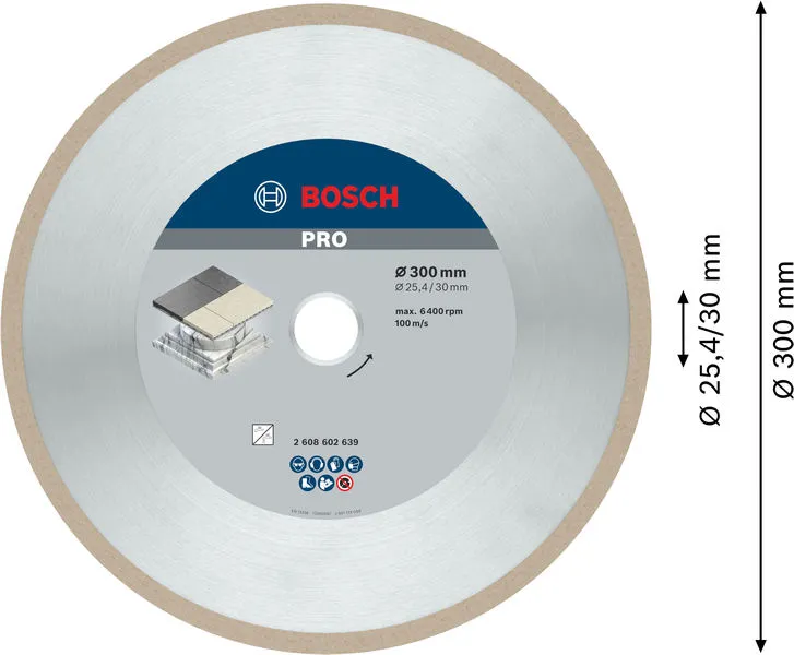 PRO Ceramic dijamantska rezna ploča 300×30/25,4 mm 2608602639