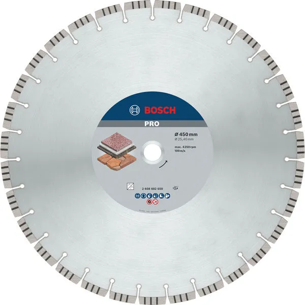 Bosch PRO Stone dijamantska rezna ploča 450×25,4 mm 2608602650