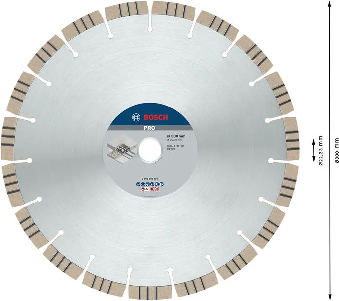 PRO Concrete dijamantska rezna ploča 300×22,23 mm 2608602656