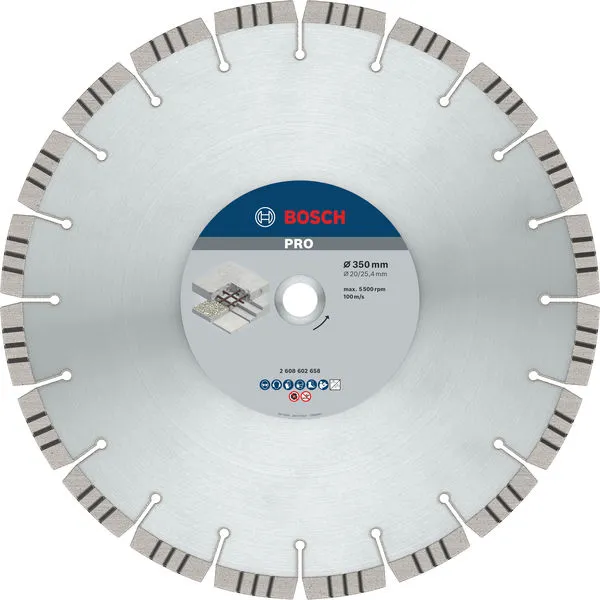 Bosch PRO Concrete dijamantska rezna ploča 350×20/25,4 mm 2608602658