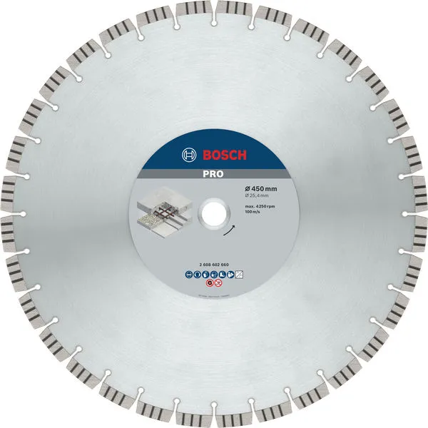 Bosch PRO Concrete dijamantska rezna ploča 450×25,4 mm 2608602660