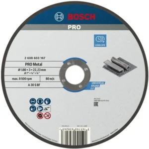 Bosch PRO Metal lepljena rezna ploča 180×3×22,23 mm 2608603167