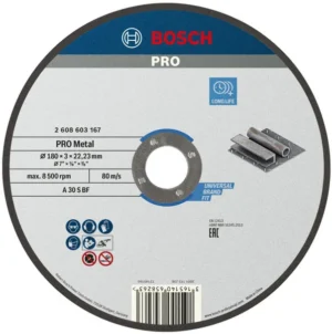 Bosch PRO Metal lepljena rezna ploča 180×3×22,23 mm 2608603167
