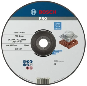 Bosch PRO Stone lepljena rezna ploča 230×3×22,23 mm, sa uvučenim centrom 2608603176