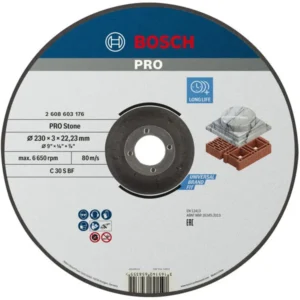 Bosch PRO Stone lepljena rezna ploča 230×3×22,23 mm, sa uvučenim centrom 2608603176