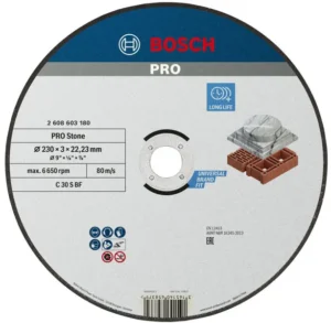 Bosch PRO Stone lepljena rezna ploča 230×3×22,23 mm, ravna 2608603180