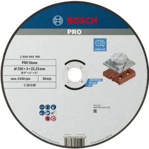 Bosch PRO Stone lepljena rezna ploča 230×3×22,23 mm, ravna 2608603180
